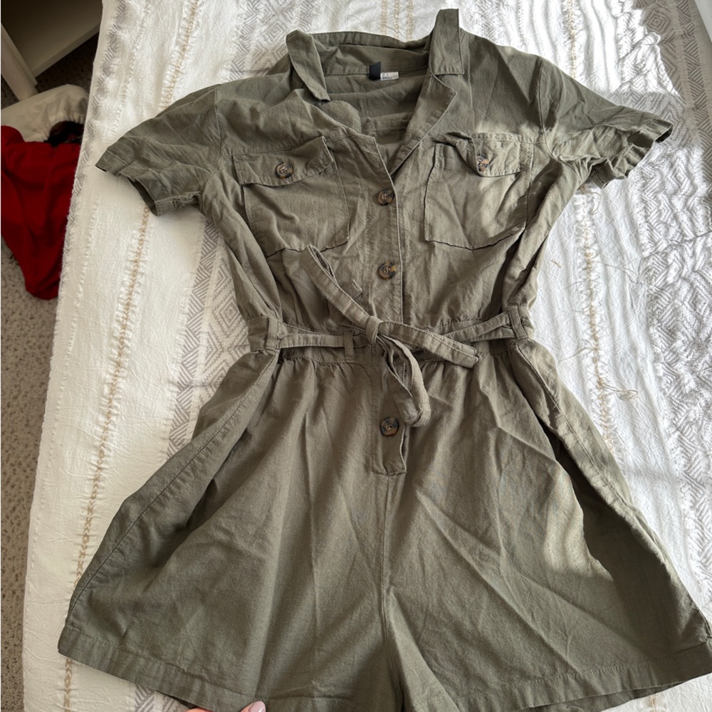 Olive green romper!